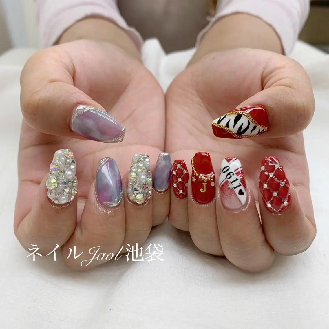 セミロング ネイルJaol 池袋のネイルデザイン