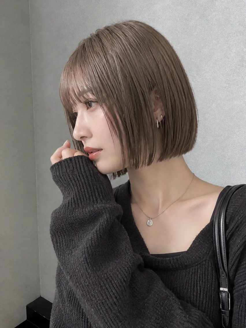 ショート 切りっぱなしボブ ボブ 山下強　ショート/ ボブ/レイヤーのヘアスタイル
