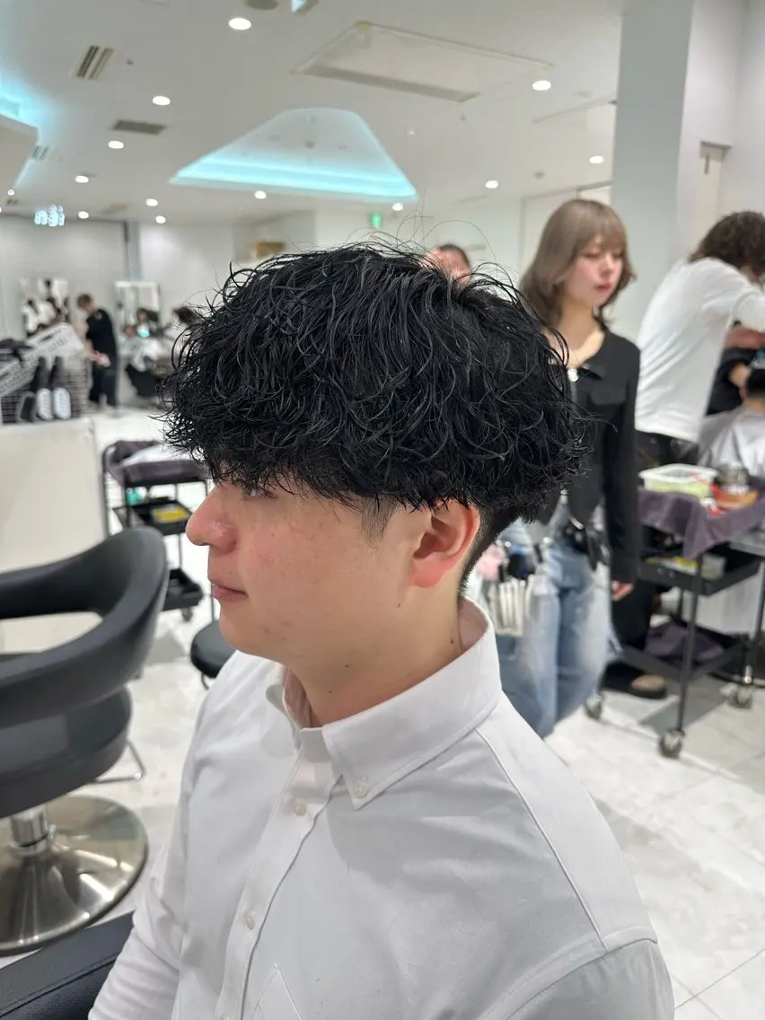 ショート パーマ メンズ カット パーマ 🐺韓国風メンズ特化 あさひ🐺のヘアスタイル