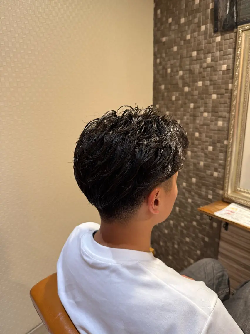 ミディアム パーマ メンズ カット パーマ 🫧艶髪職人/相模 大野/新井公輔🫧のヘアスタイル