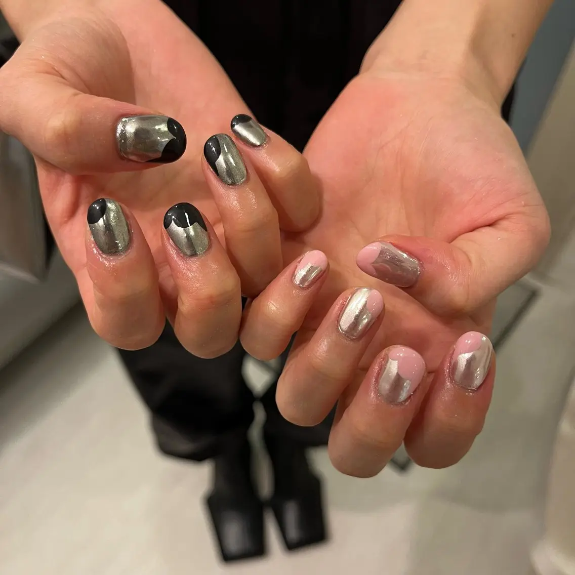 ネイル ミラーネイル harajuku nailsのネイルデザイン