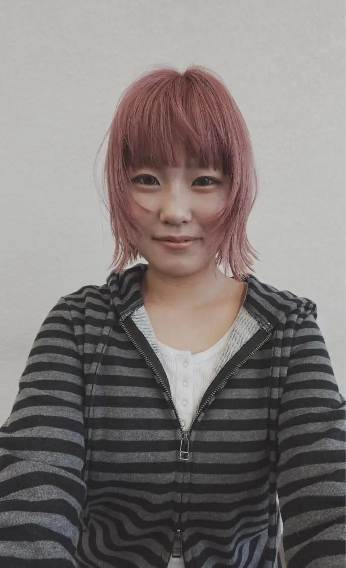 ミディアム ボブ 学生 カット ヘアカラー 大澤 叶方のヘアスタイル
