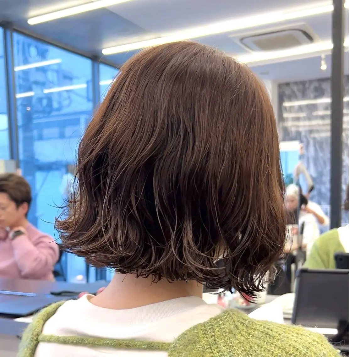 【朝楽時短セット✨】🌀カット+ボブパーマ🌀内部補修トリートメント付きの写真