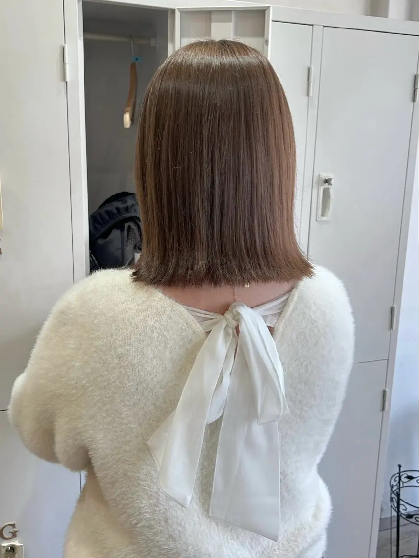 ミディアム 顔周りカット 外ハネヘア カット 🧼ROMEO京橋店 岡﨑桃花🧼のヘアスタイル