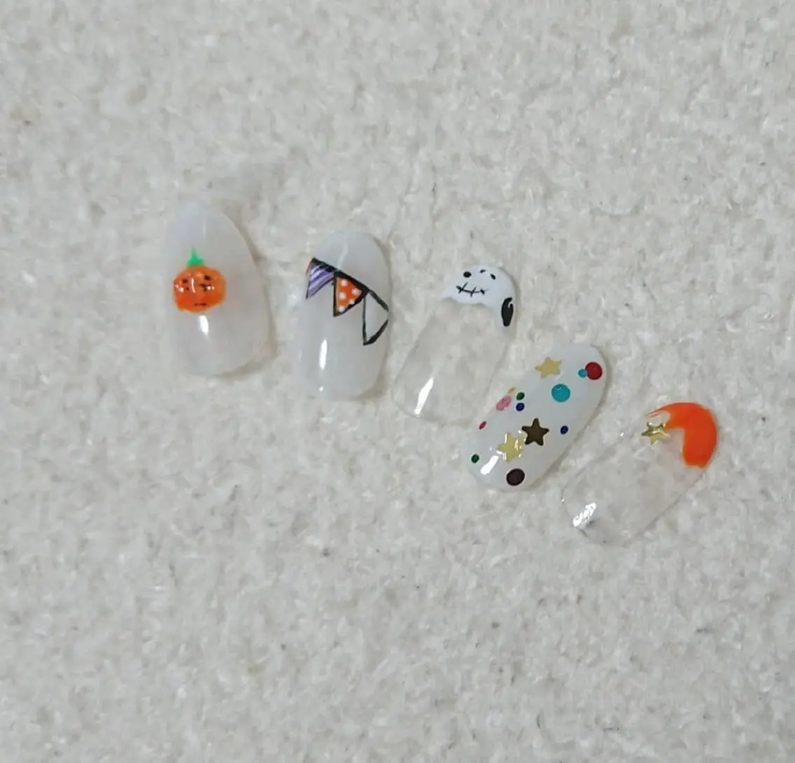 ネイル ハロウィン shellnail さなえのネイルデザイン