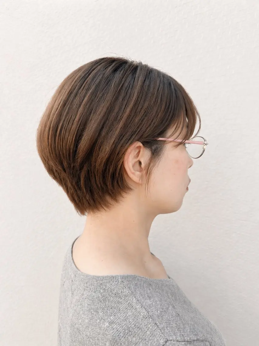 ショート ショートボブ 丸みショート ボブ ショートヘア カット 髪質改善/レイヤー/ 佐藤　舞のヘアスタイル