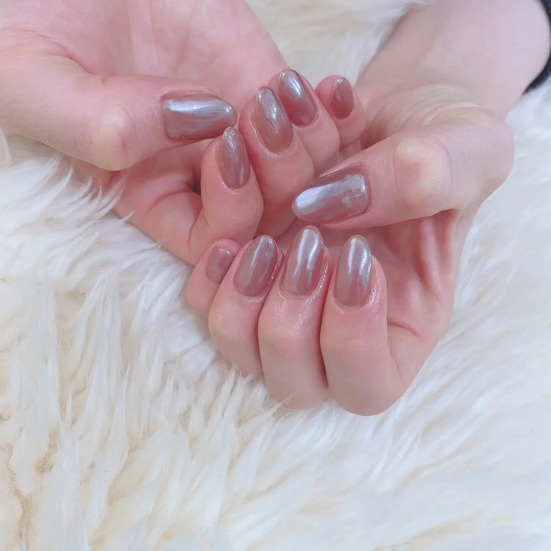 ネイル ミラーネイル ホワイト ハンドネイル SOL NAILのネイルデザイン