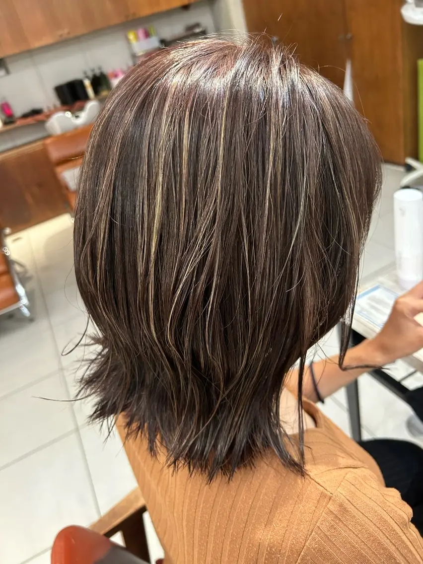 ミディアム カラー ハイライトカラー ハイライト ヘアカラー 袴着付け予約受付中/ 渡辺奈緒のその他イメージ