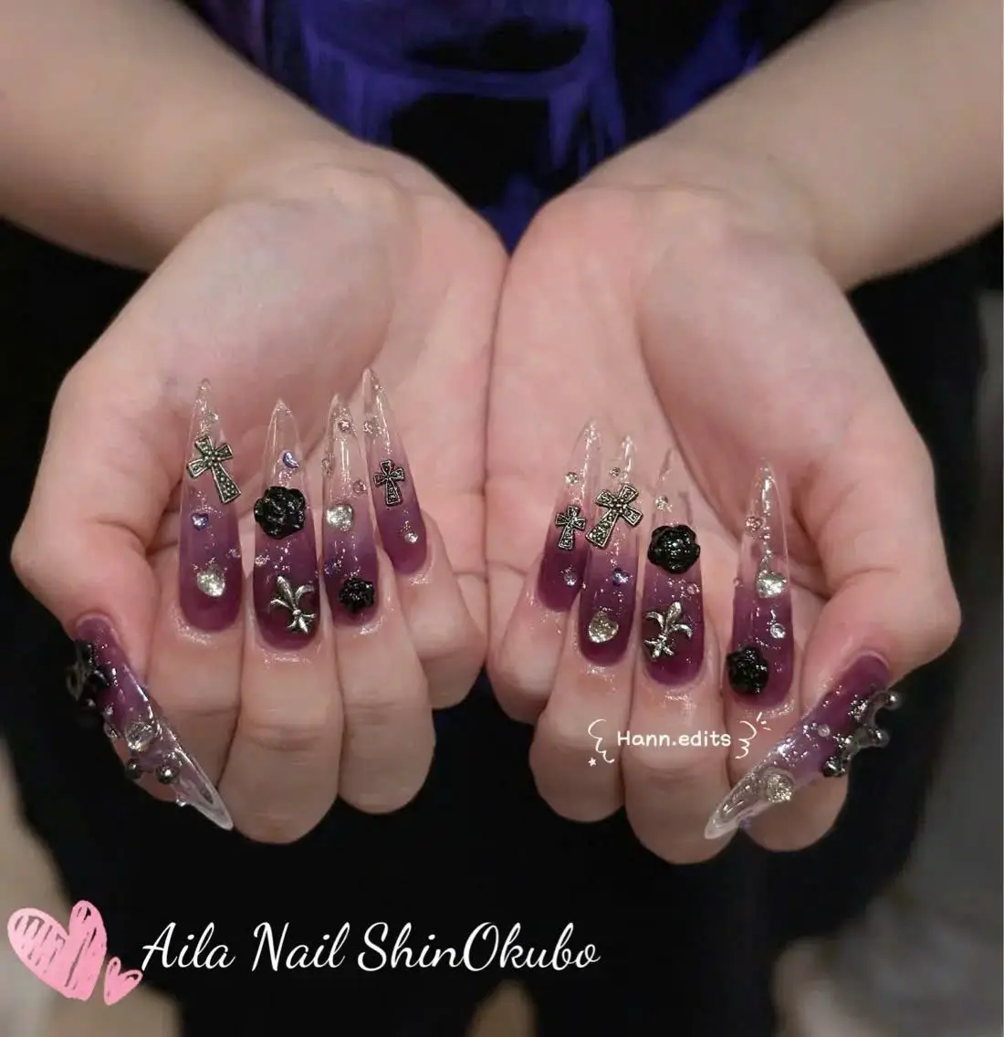 ロング 韓国風ヘア Aila Nail Shinokuboのネイルデザイン