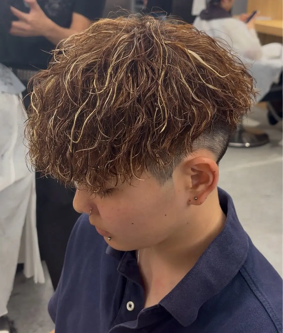 ショート カラー パーマ メッシュ カット ヘアカラー パーマ のぶ/ 🔥メンズ特化🔥のヘアスタイル