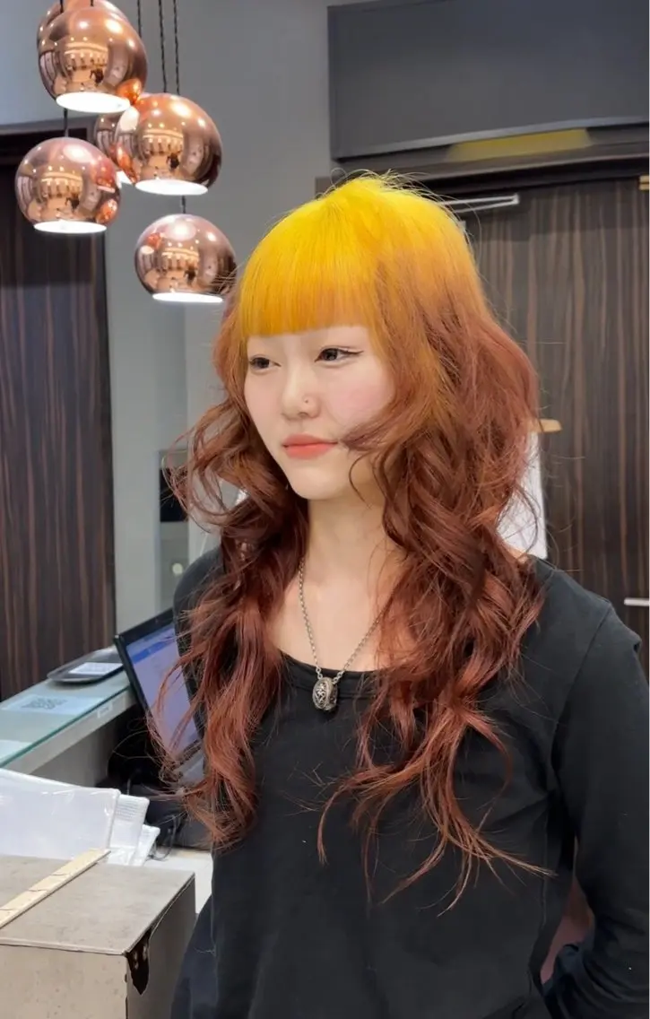 【ヘアセット込み】艶々カラー➕顔まわり前髪cut➕ヘアセット仕上げ🆗の写真