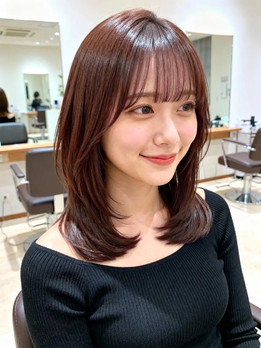 ミディアム カラー ヘアカラー SALOWIN栄 高須大貴のヘアスタイル