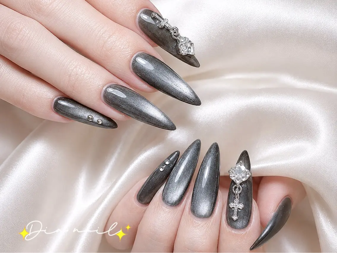 ネイル フットネイル 韓国ネイル レース マグネットネイル ニュアンスネイル ハンドネイル Dia nail サロンのネイルデザイン
