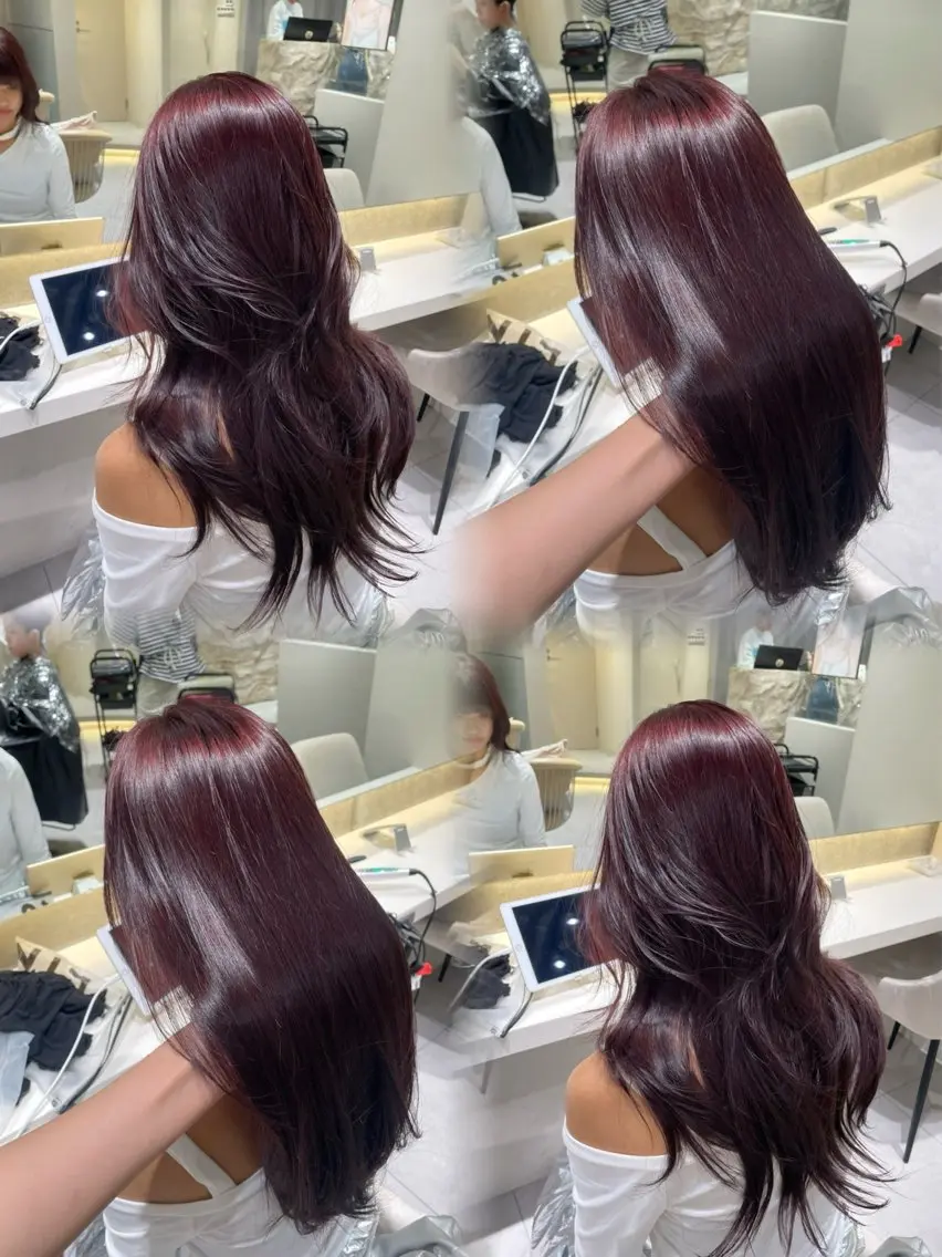 ロング カラー ブリーチ ブリーチなしカラー 似合わせカラー× ウルフカット/ホマレのヘアスタイル