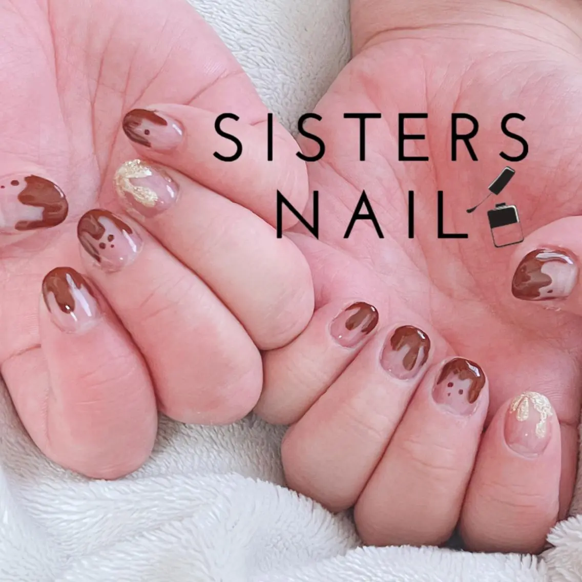 ネイル アートネイル フレンチネイル 春ネイル 冬ネイル sisters nail.fのネイルデザイン