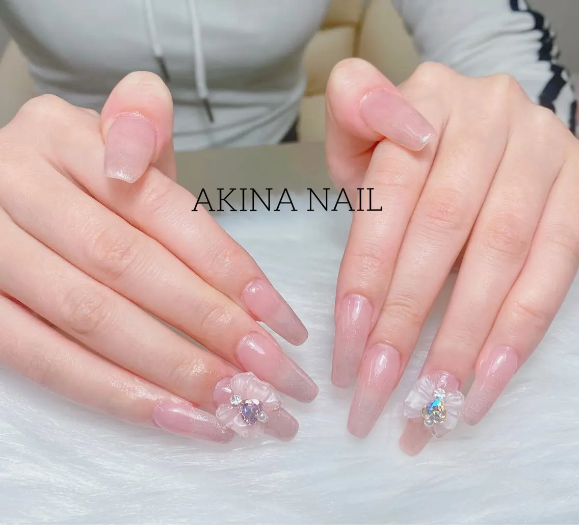 ロング ハンドネイル Akina Nail 亀戸のネイルデザイン
