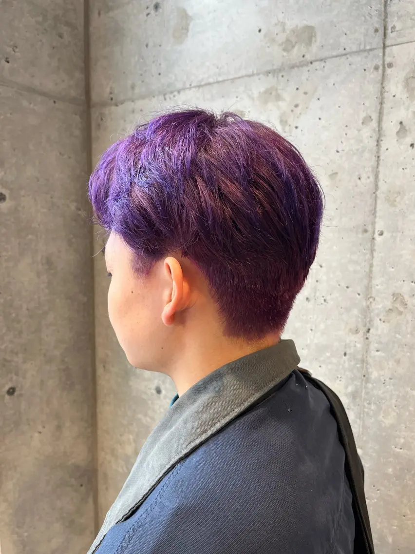 カラー メンズ カット ヘアカラー トリートメント 🍀透明感カラー×垢 抜けボブ リクト💥のヘアスタイル
