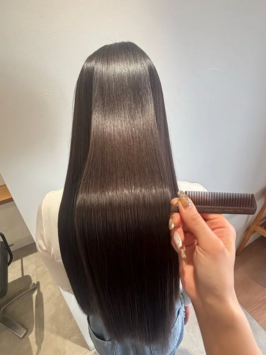 ロング 髪質改善 カット 縮毛矯正 トリートメント ミズノ アイ 🪅のヘアスタイル