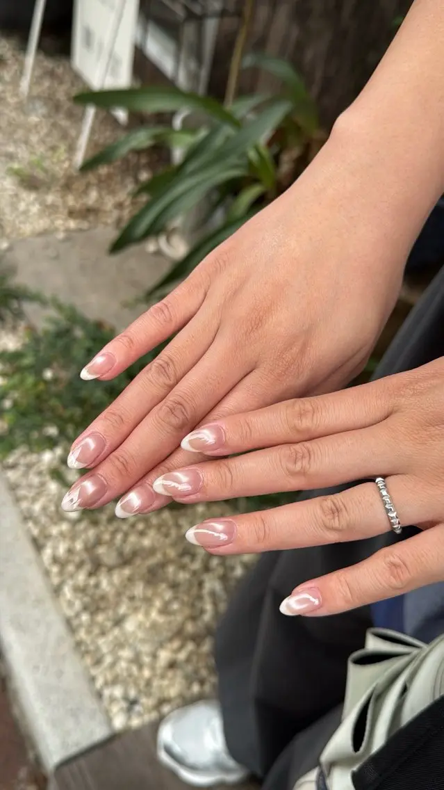 ネイル フラッシュネイル フラッシュマグ フットネイル フレンチネイル 韓国ネイル ハンドネイル SAKU nail 作島茜のネイルデザイン