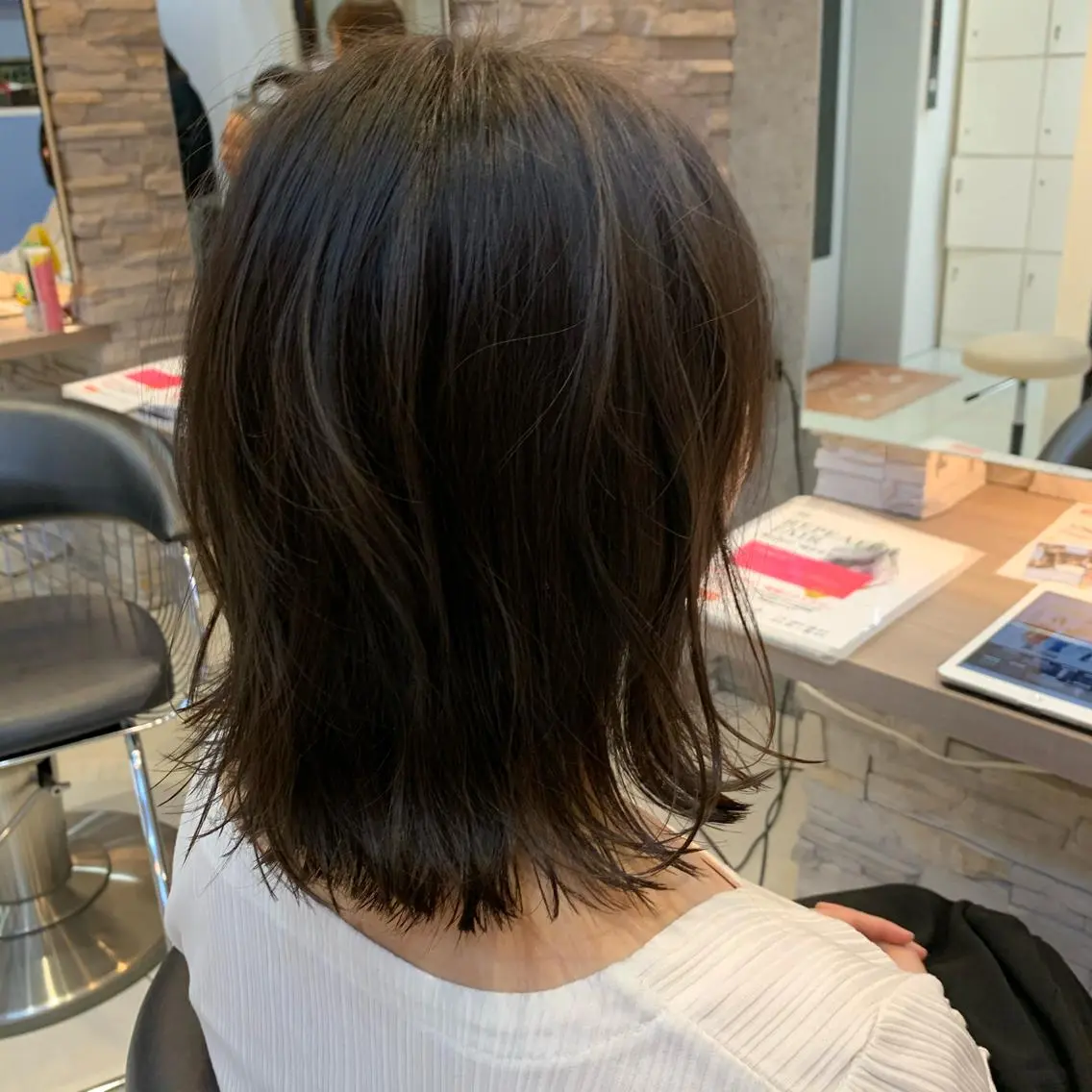 ミディアム ボブ トリートメント カット トリートメント 早坂 裕真のヘアスタイル