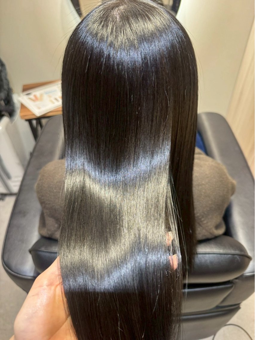 ロング カット 縮毛矯正 トリートメント 博多美容室NAVY 橋本心縮毛矯正のヘアスタイル
