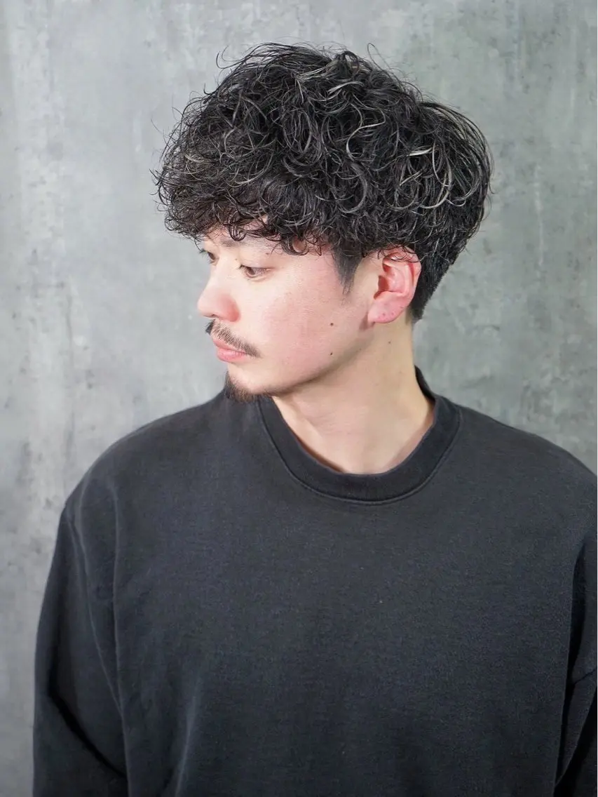ショート パーマ メンズ カット パーマ ほり たつみのヘアスタイル