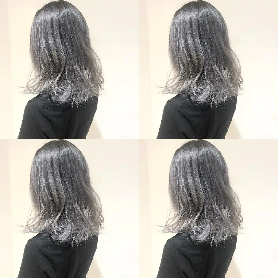 セミロング カラー グレージュ 竹内啓太 ボブのヘアスタイル