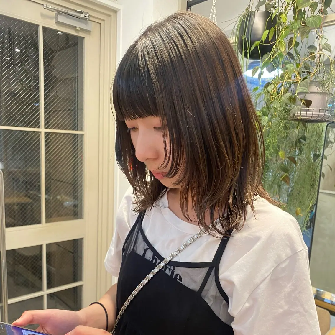 ミディアム カット 縮毛矯正 トリートメント noa/ 渋谷のヘアスタイル
