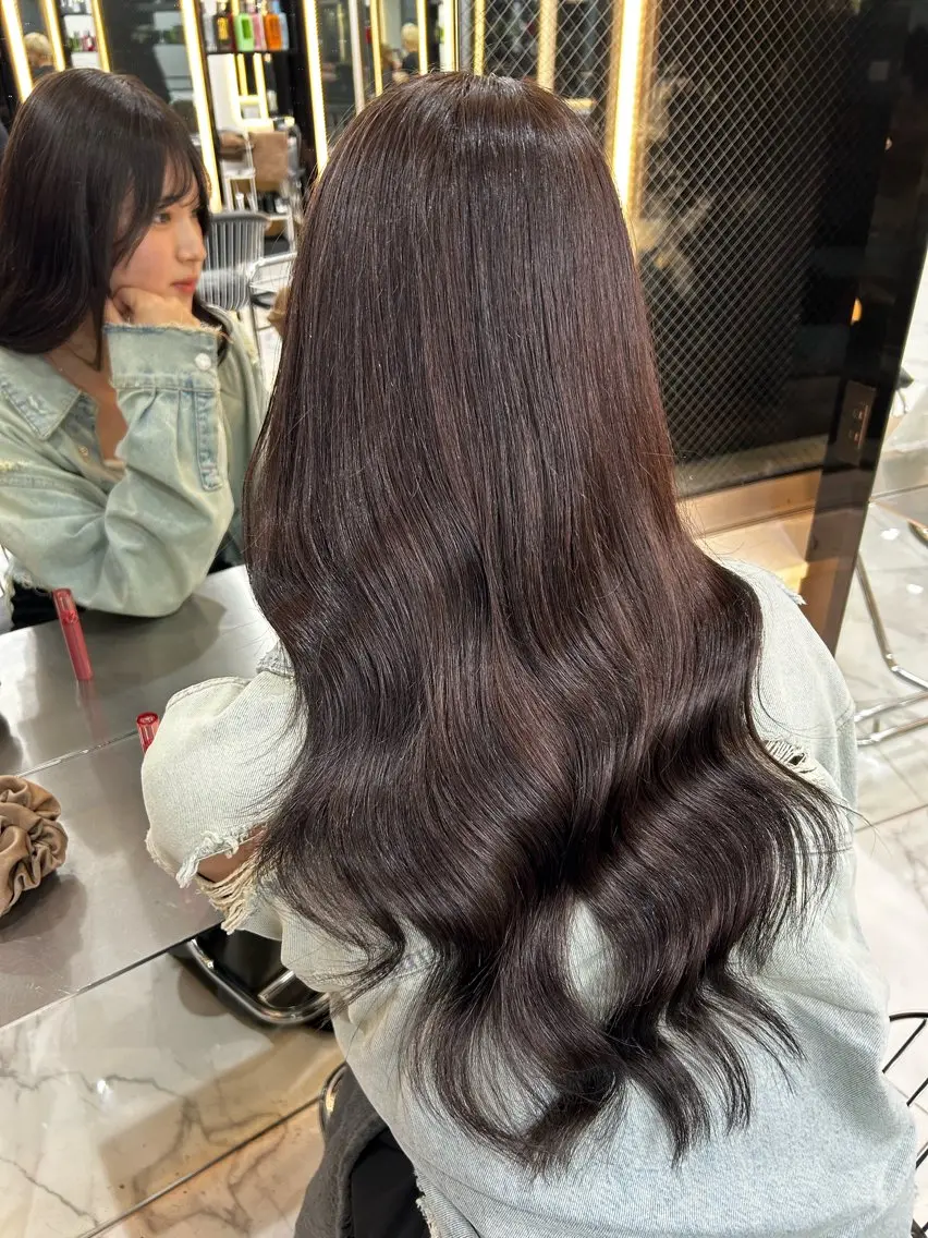 暖色系ワンカラー！(ロングのみ、ブリーチ毛での施術は不可）の写真