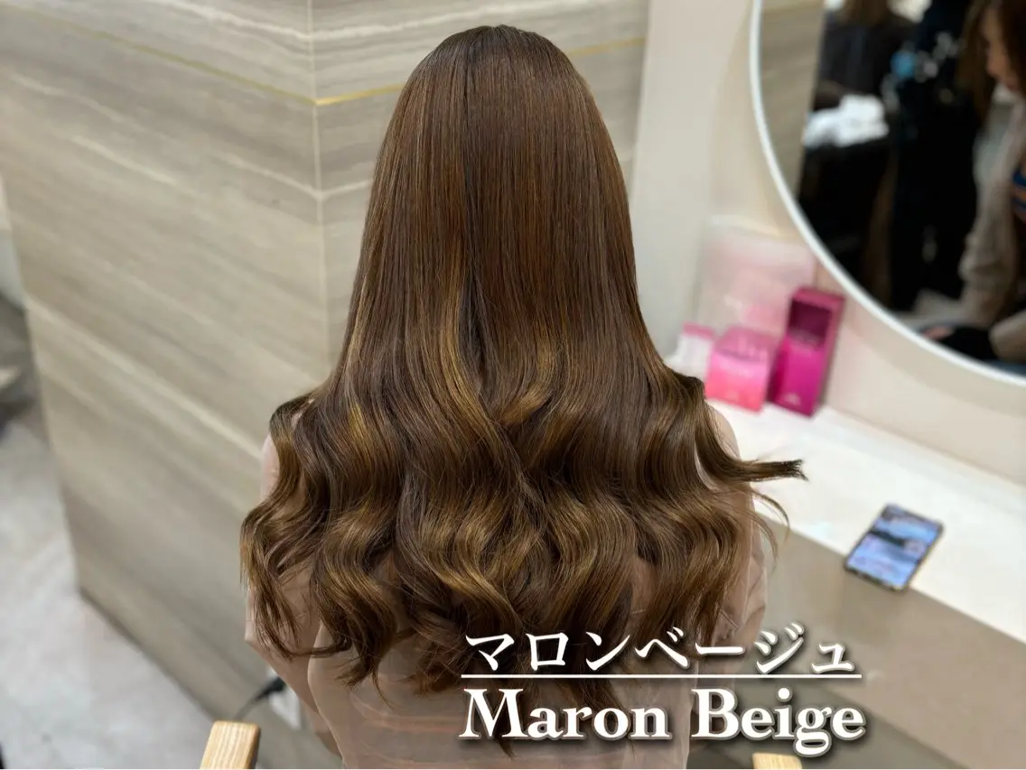 ロング ヘアカラー トリートメント NANA🍊/熊谷 /縮毛矯正/髪質改善のヘアスタイル