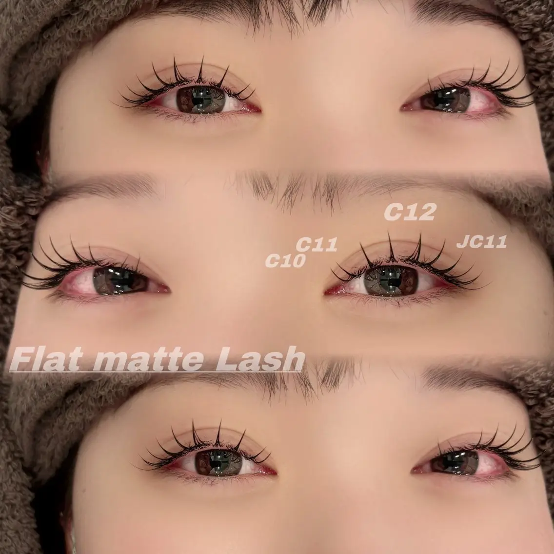 マツエク・マツパ 束感まつ毛 Cカール フラットラッシュ Eye ELSA lash栄店の眉毛・アイブロウイメージ