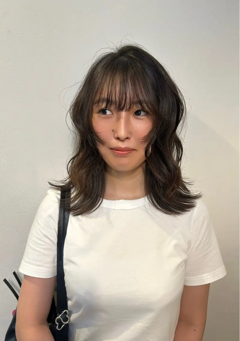 ミディアム カラー 透明感カラー chisaのヘアスタイル