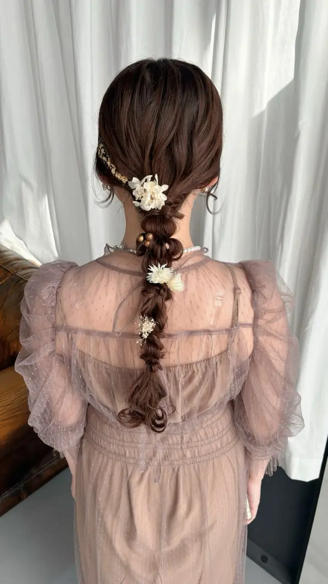 ロング ヘアアレンジ 結婚式・ブライダル はしもと みおのヘアスタイル