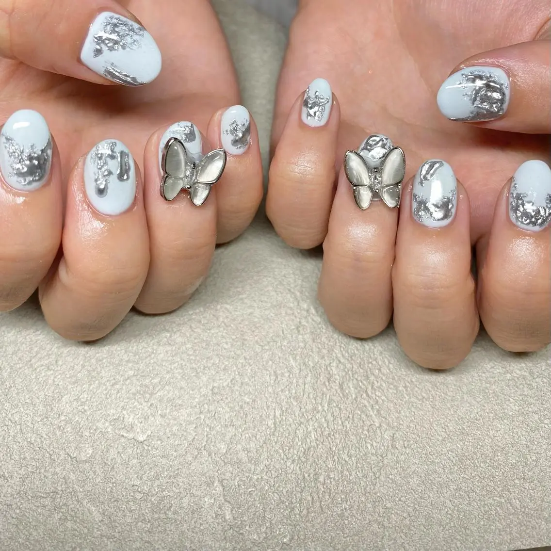 ネイル アートネイル ニュアンスネイル 冬ネイル ハンドネイル 山田 貴子のネイルデザイン