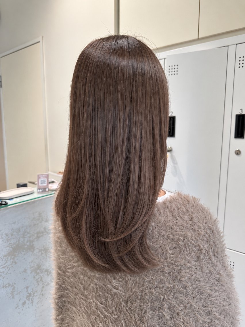 セミロング カット ヘアカラー トリートメント 透明感カラー レイヤー/AIKAのヘアスタイル