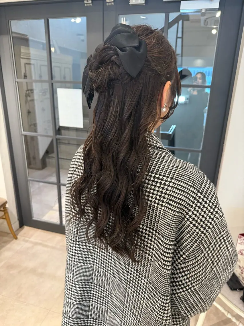 ロング 似合わせカット ヘアセット ミカ/名駅/レイヤー /ブリーチなしカラーのヘアスタイル