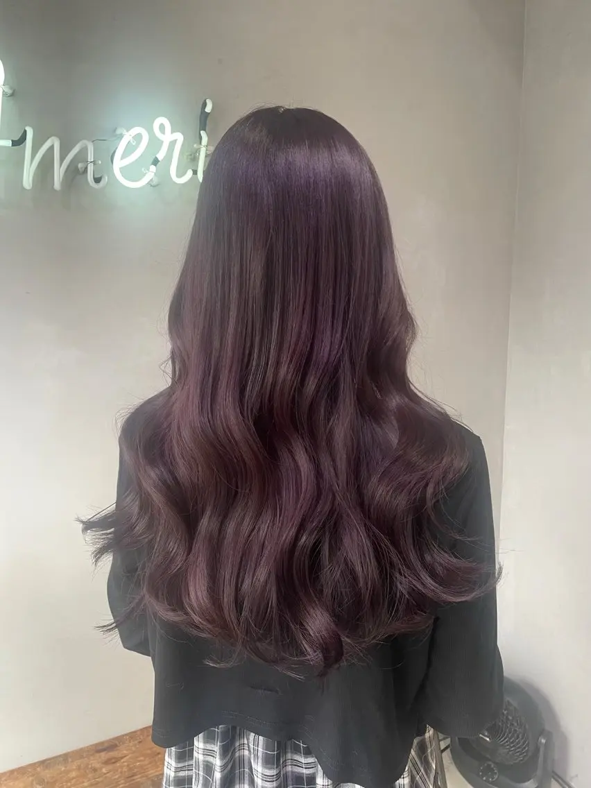 ロング カラー ヘアカラー トリートメント 新宿/透明感カラー/ 髪質改善/桜良のヘアスタイル
