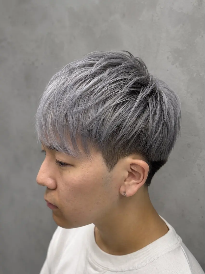 ショート カラー メンズ メンズブリーチ メンズハイトーン メンズショート ツーブロック 刈り上げ カット ヘアカラー 🔮メンズ縮毛矯正 メンズパーマ💎竹永のヘアスタイル