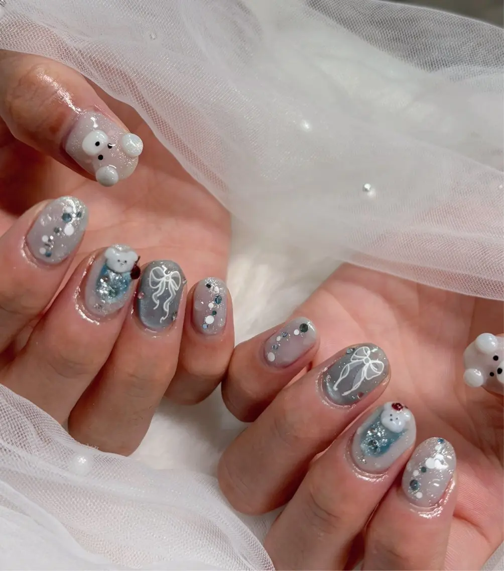 ネイル 持ち込み ハンドネイル Lottynail 🫧Yuunaのネイルデザイン
