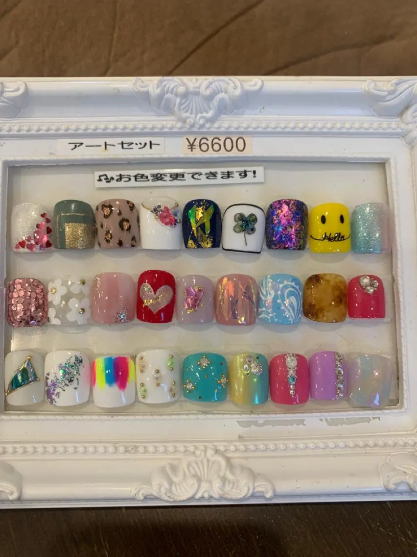 ジェルアートセット⭐︎見本の中からお好きなデザイン、お色をお選び頂けます！オフありプラス500円の写真