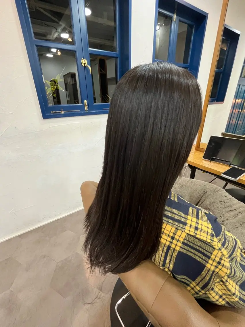 ロング カット 縮毛矯正 縮毛矯正🌟カラー╱ ╱いいじまのヘアスタイル