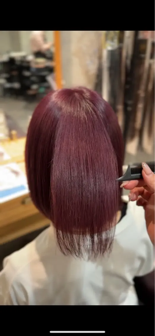 ミディアム カラー Afinar  乃空 パーマ✨️🌀のヘアスタイル