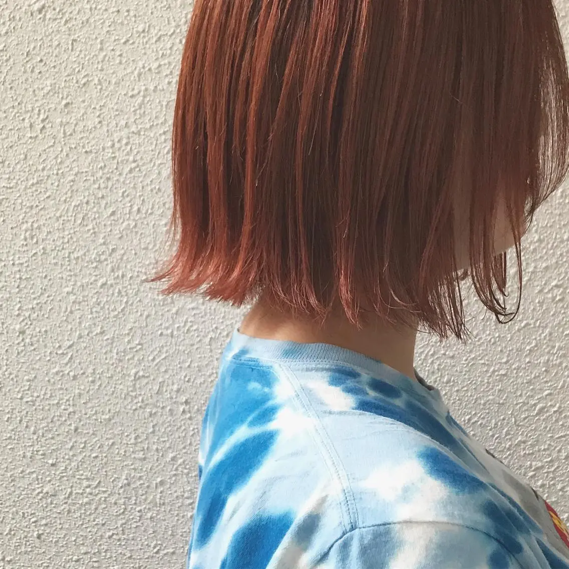 ショート カラー ブリーチ オレンジ インナーカラー/天神 ブリーチ/吉田のヘアスタイル