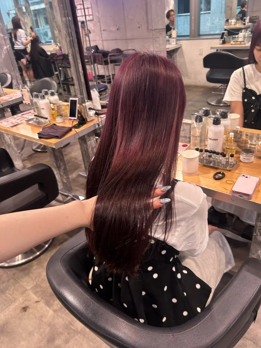 ロング 髪質改善 トリートメント ヘアカラー naami🖤透明感 ×ちゅるん艶髪🎀のヘアスタイル