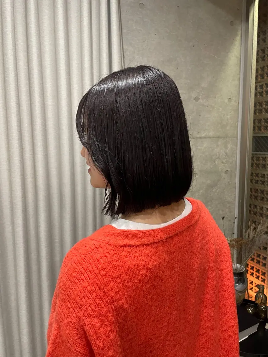 ミディアム カラー カット ヘアカラー トリートメント 表参道🌿赤み消し カラー/チナツのヘアスタイル