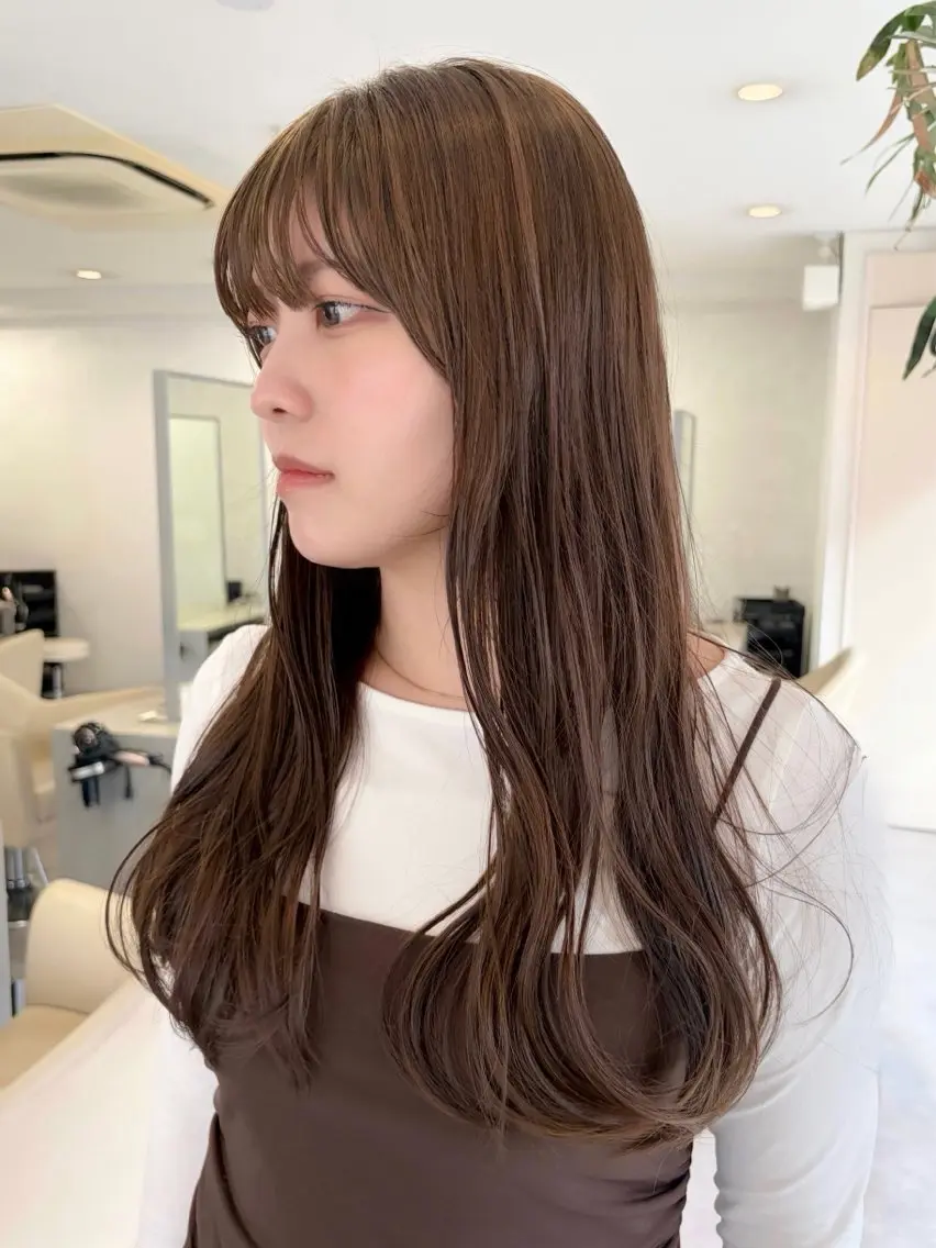 ロング カラー ベージュカラー ブラウンカラー ブラウンベージュ カット ヘアカラー トリートメント 『SiLO』 rumiのヘアスタイル