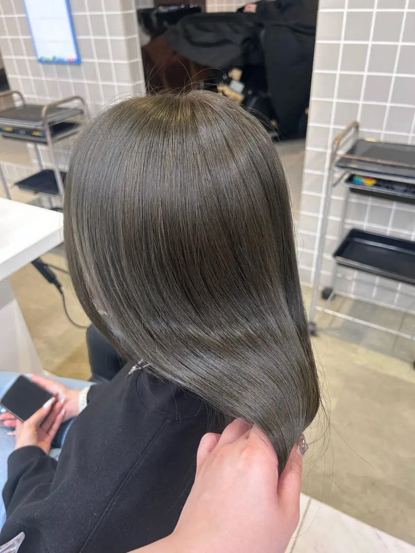 ロング カラー パーマ ヘアアレンジ メンズ キッズ ブリーチなしカラー/ ブラウン/レイヤーのヘアスタイル