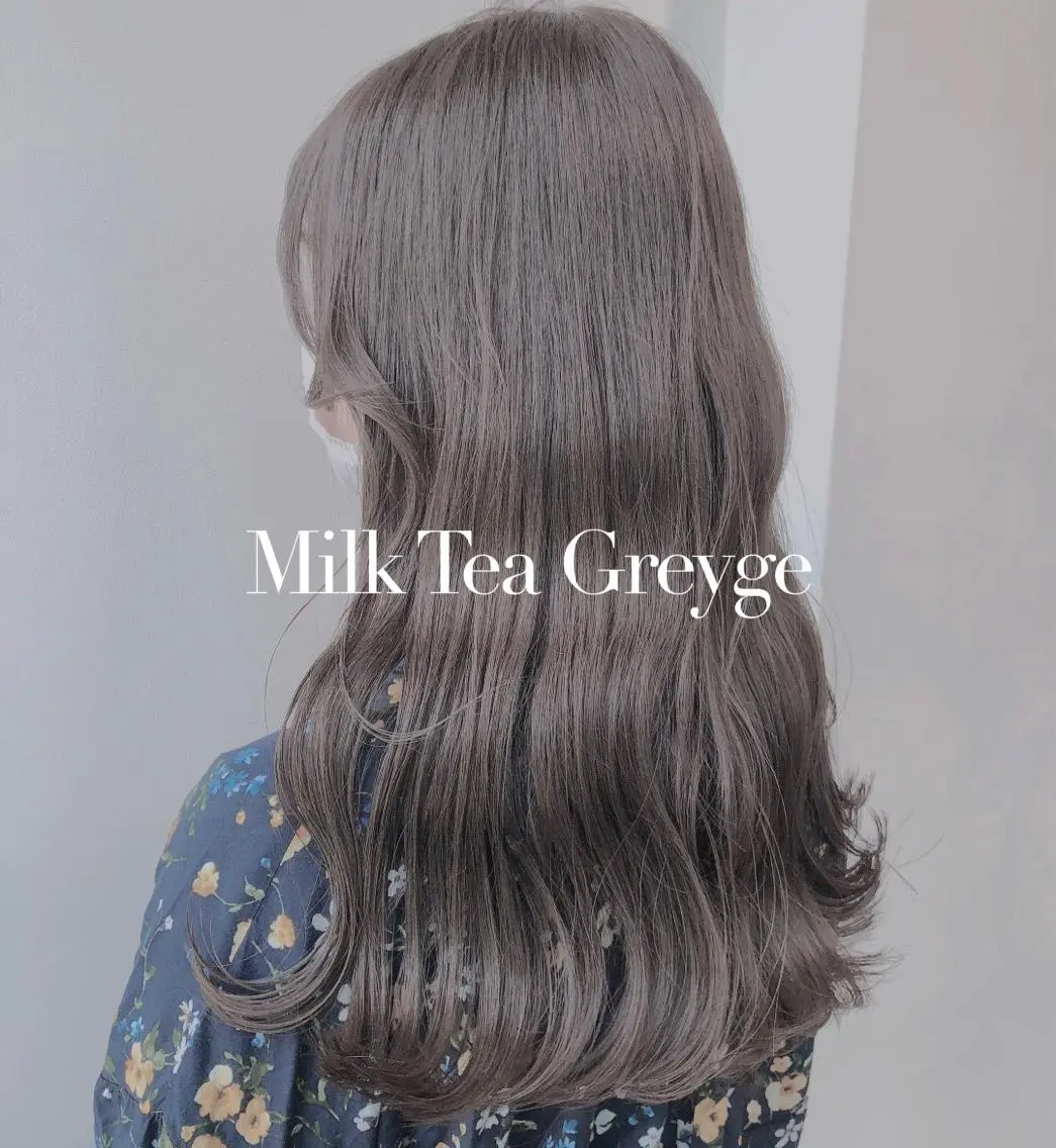 ロング カラー パーマ ヘアアレンジ マツエク・マツパ ベージュカラー ブリーチ グレージュ ミルクティーベージュ ミルクティーグレージュ ヘアカラー トリートメント ヘッドスパ ヘアセット 𓏸レイヤー髪質改善 透けカラーカノン🫧のヘアスタイル