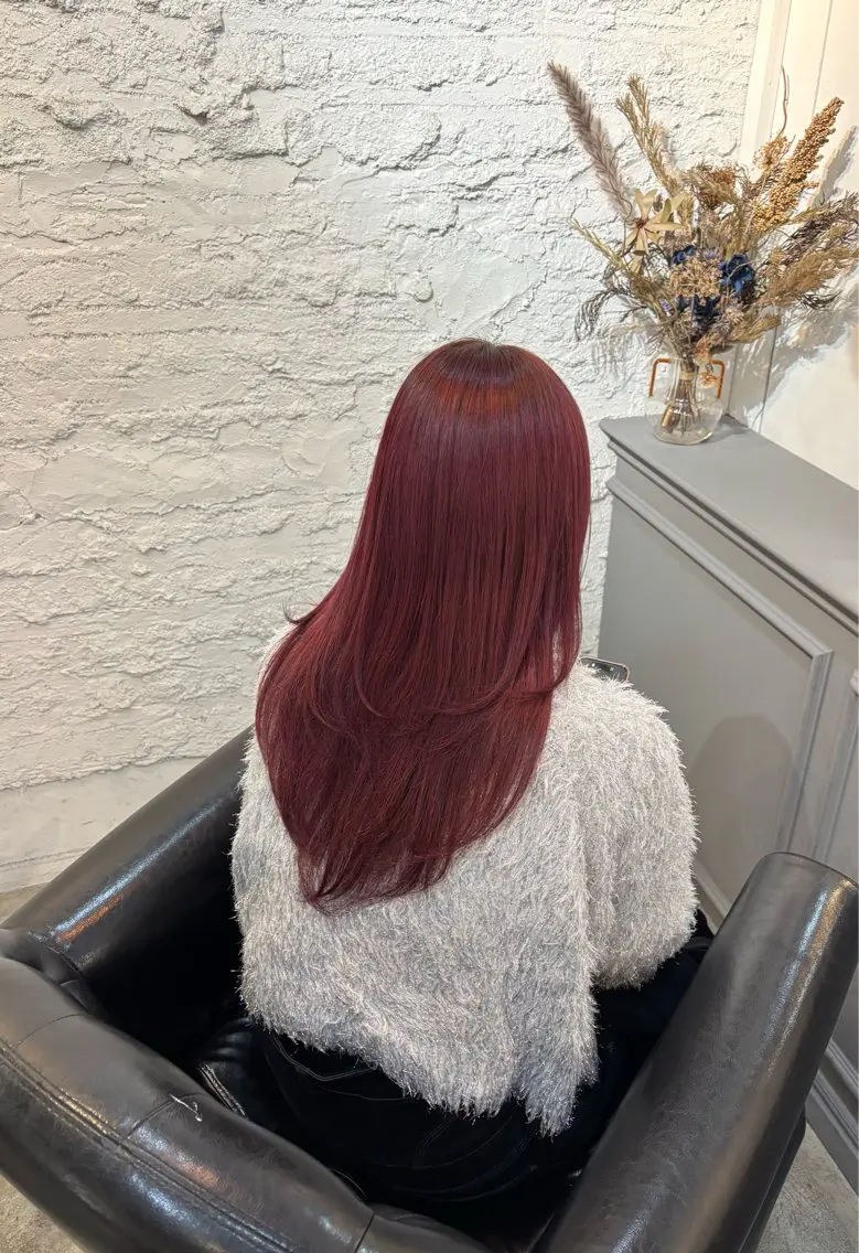 ロング カラー ブリーチ 関口 玲那のヘアスタイル