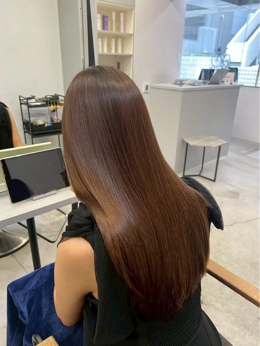 ロング パーマ ハイトーンカラー が絶対可愛い✨泰聖✨のヘアスタイル